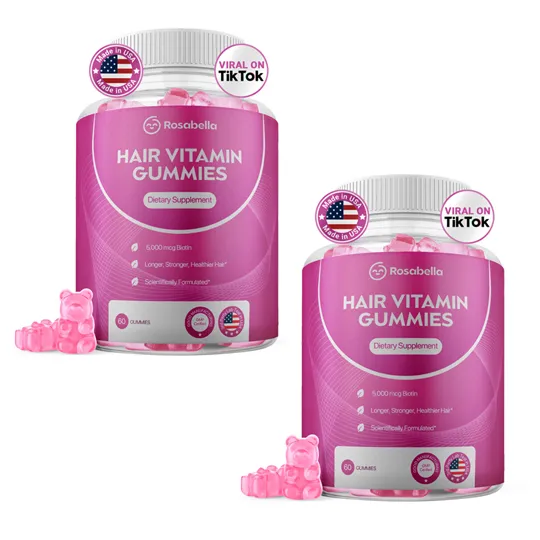 Rosabella Biotin Gummies for Hair, Skin & Nails - Image 8