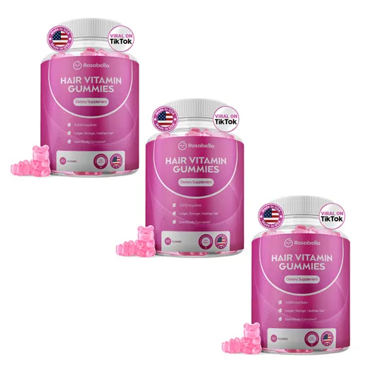 Rosabella Biotin Gummies for Hair, Skin & Nails - Image 9